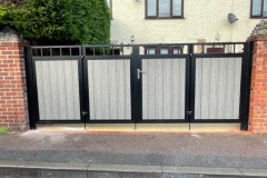 0107 Composite In-fill Bi-folding Driveway Gates 